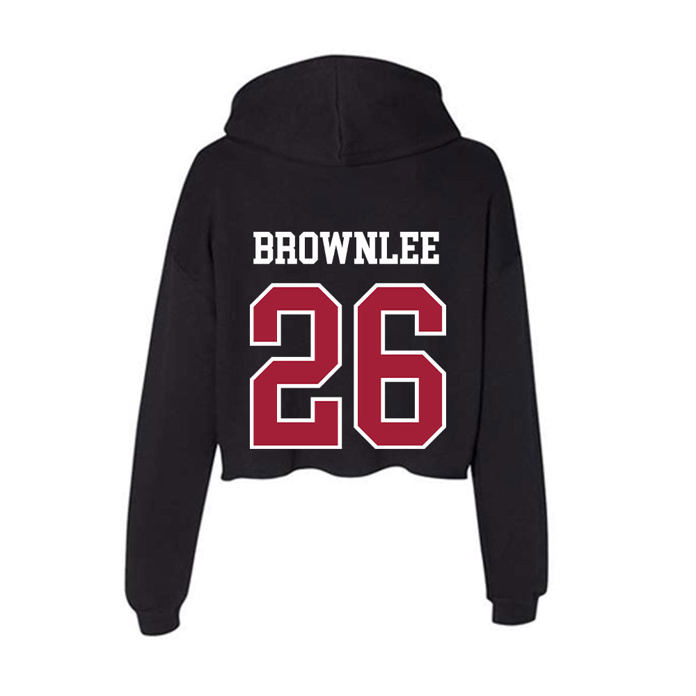 Arkansas - NCAA Women's Soccer : Jailyn Brownlee - Women's Crop Fleece Hoodie-1