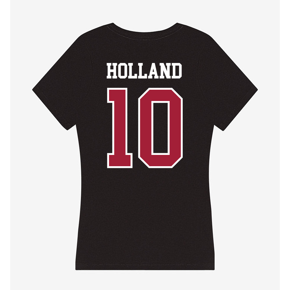 Arkansas - NCAA Baseball : Tyler Holland - Women's V-Neck T-Shirt-1