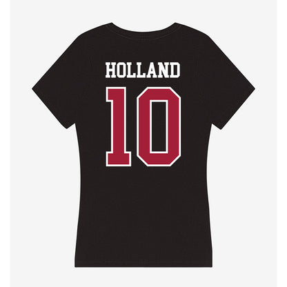 Arkansas - NCAA Baseball : Tyler Holland - Women's V-Neck T-Shirt-1