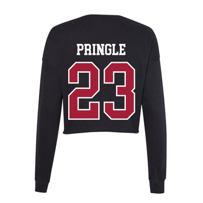 Arkansas - NCAA Men's Basketball : Nick Pringle - Women's Cropped Crew Fleece-1