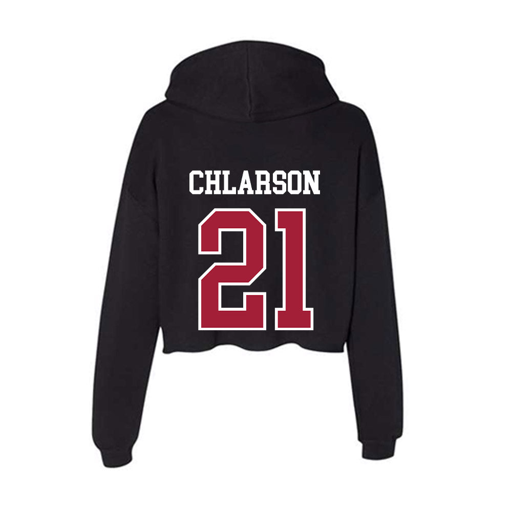 Arkansas - NCAA Women's Basketball : Ashlynn Chlarson - Women's Crop Fleece Hoodie-1
