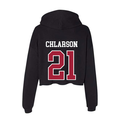 Arkansas - NCAA Women's Basketball : Ashlynn Chlarson - Women's Crop Fleece Hoodie-1