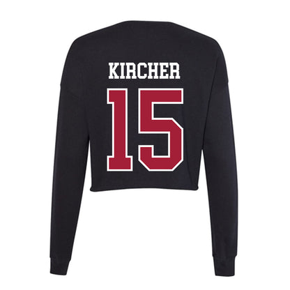 Arkansas - NCAA Baseball : Jackson Kircher - Women's Cropped Crew Fleece-1