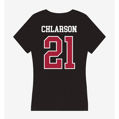 Arkansas - NCAA Women's Basketball : Ashlynn Chlarson - Women's V-Neck T-Shirt-1