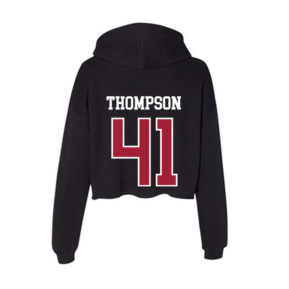 Arkansas - NCAA Football : Kyle Thompson - Women's Crop Fleece Hoodie-1