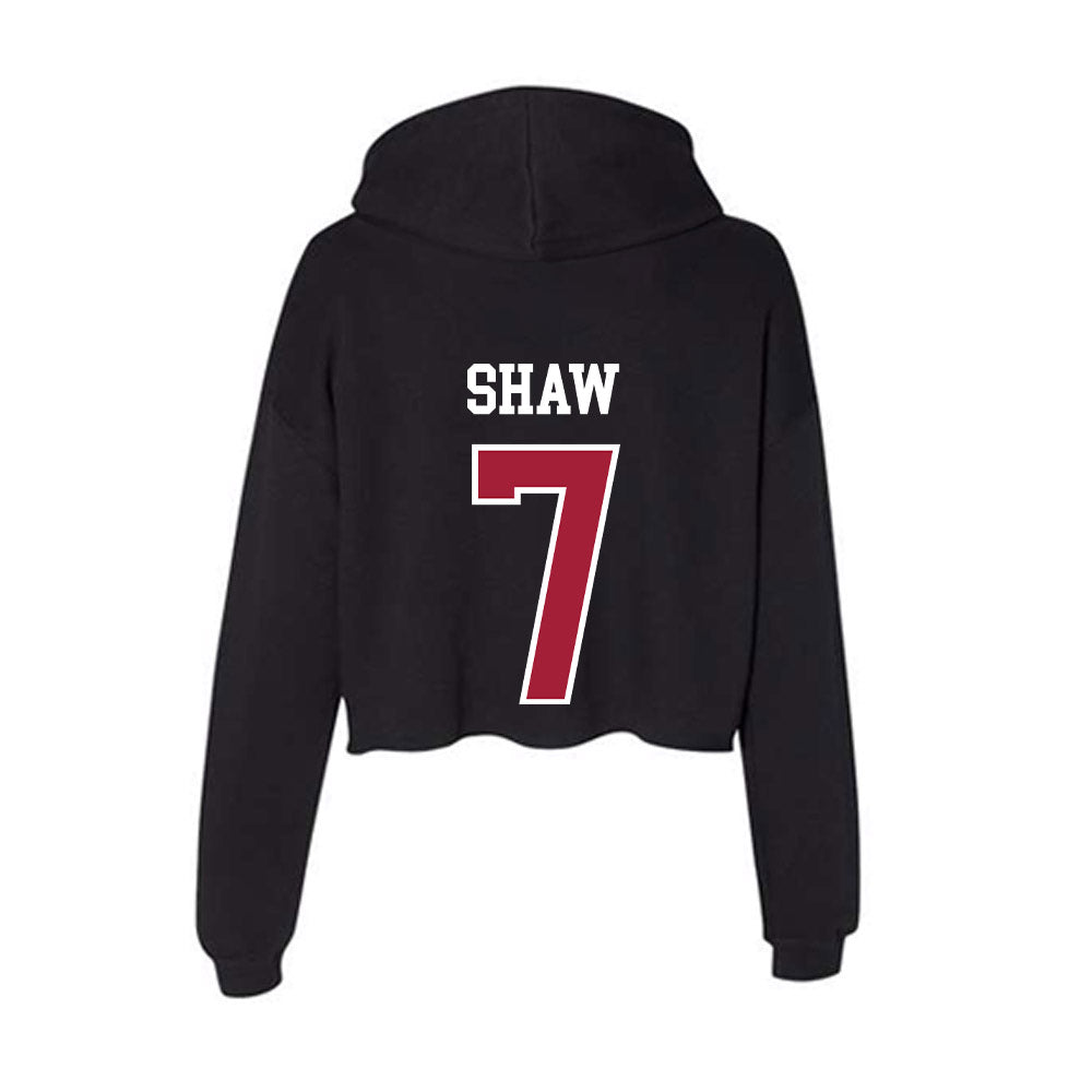 Arkansas - NCAA Football : Bradley Shaw - Women's Crop Fleece Hoodie-1
