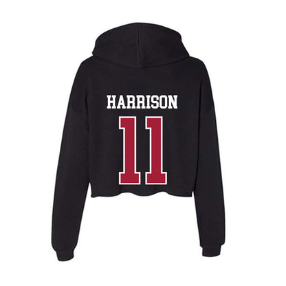 Arkansas - NCAA Football : Monte Harrison - Women's Crop Fleece Hoodie-1