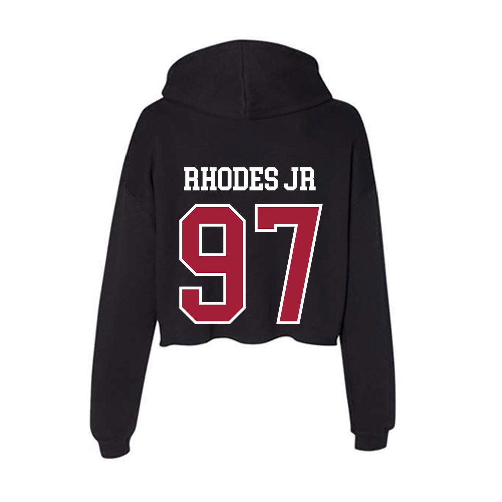 Arkansas - NCAA Football : Quincy Rhodes jr - Women's Crop Fleece Hoodie-1
