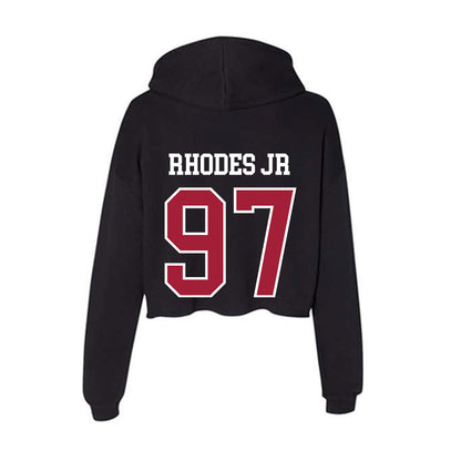 Arkansas - NCAA Football : Quincy Rhodes jr - Women's Crop Fleece Hoodie-1