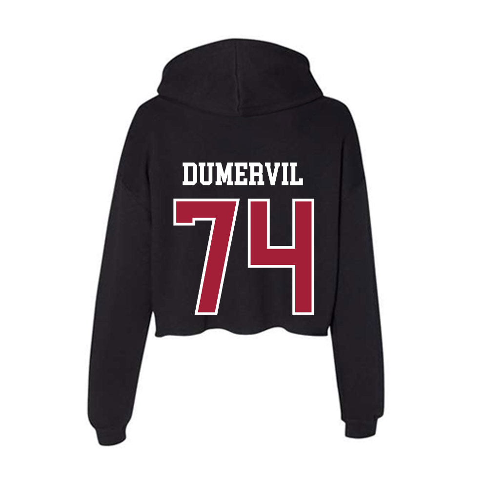 Arkansas - NCAA Football : Marcus Dumervil - Women's Crop Fleece Hoodie-1