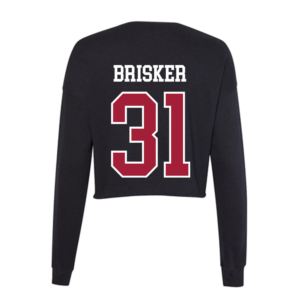 Arkansas - NCAA Football : Blake Brisker - Women's Cropped Crew Fleece-1