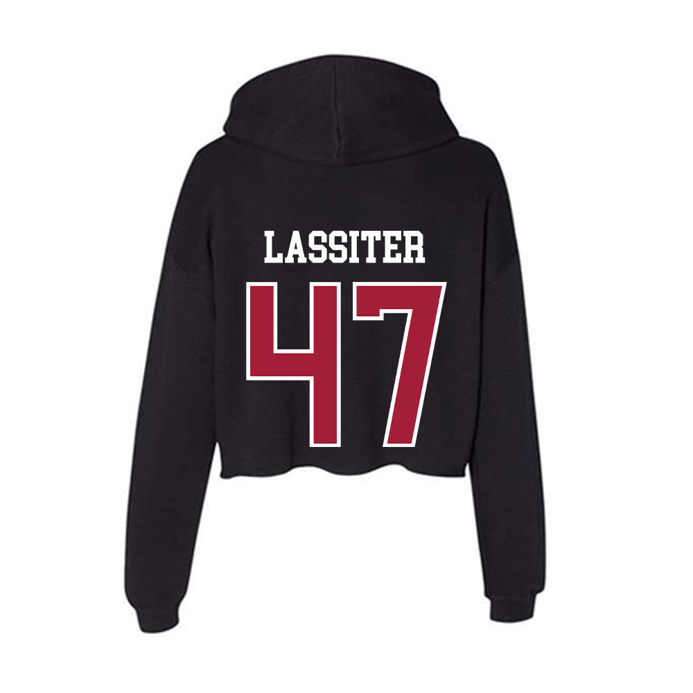 Arkansas - NCAA Football : Maddox Lassiter - Women's Crop Fleece Hoodie-1