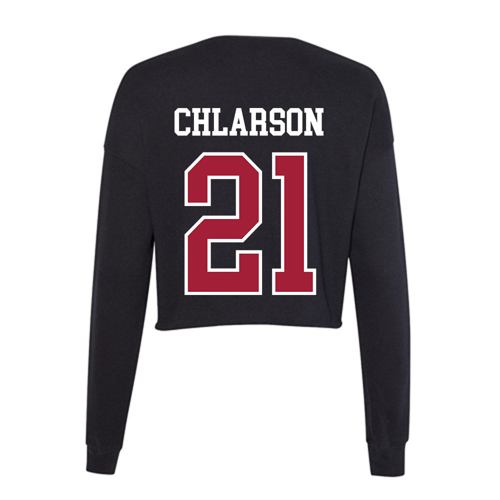 Arkansas - NCAA Women's Basketball : Ashlynn Chlarson - Women's Cropped Crew Fleece-1