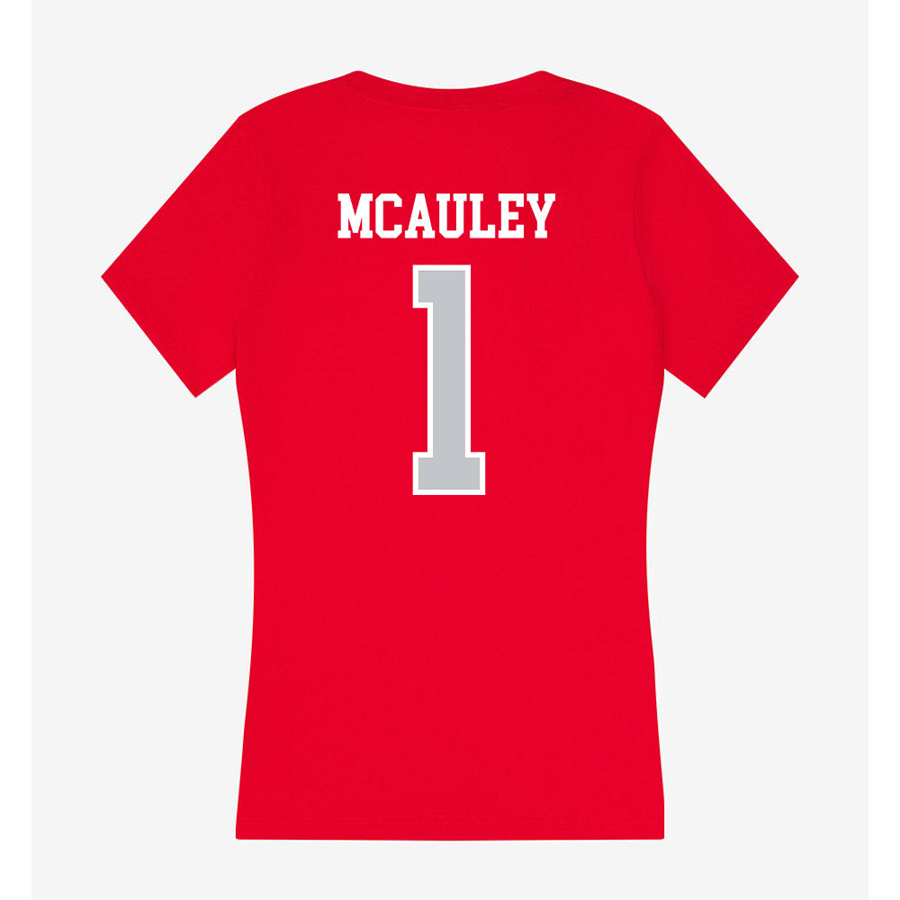 Gonzaga - NCAA Women's Volleyball : Kelly McAuley - Women's V-Neck T-Shirt-1