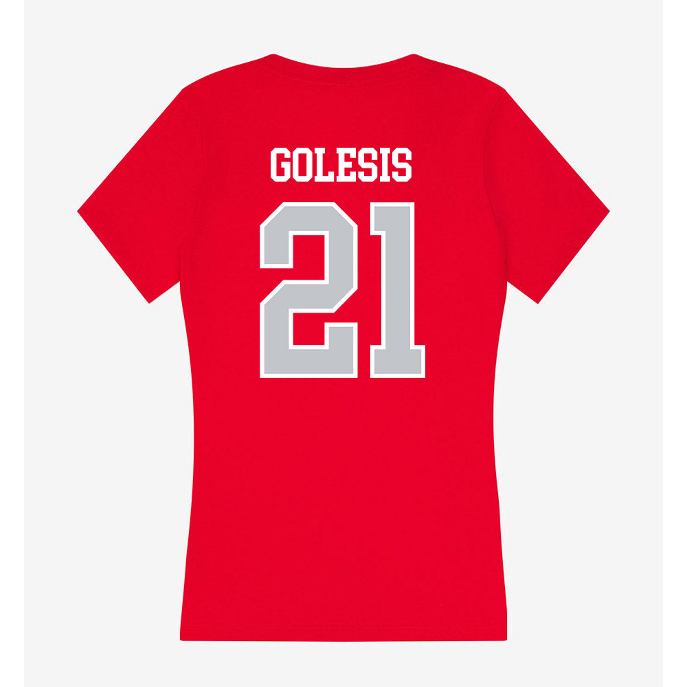Gonzaga - NCAA Men's Soccer : Nico Golesis - Women's V-Neck T-Shirt-1