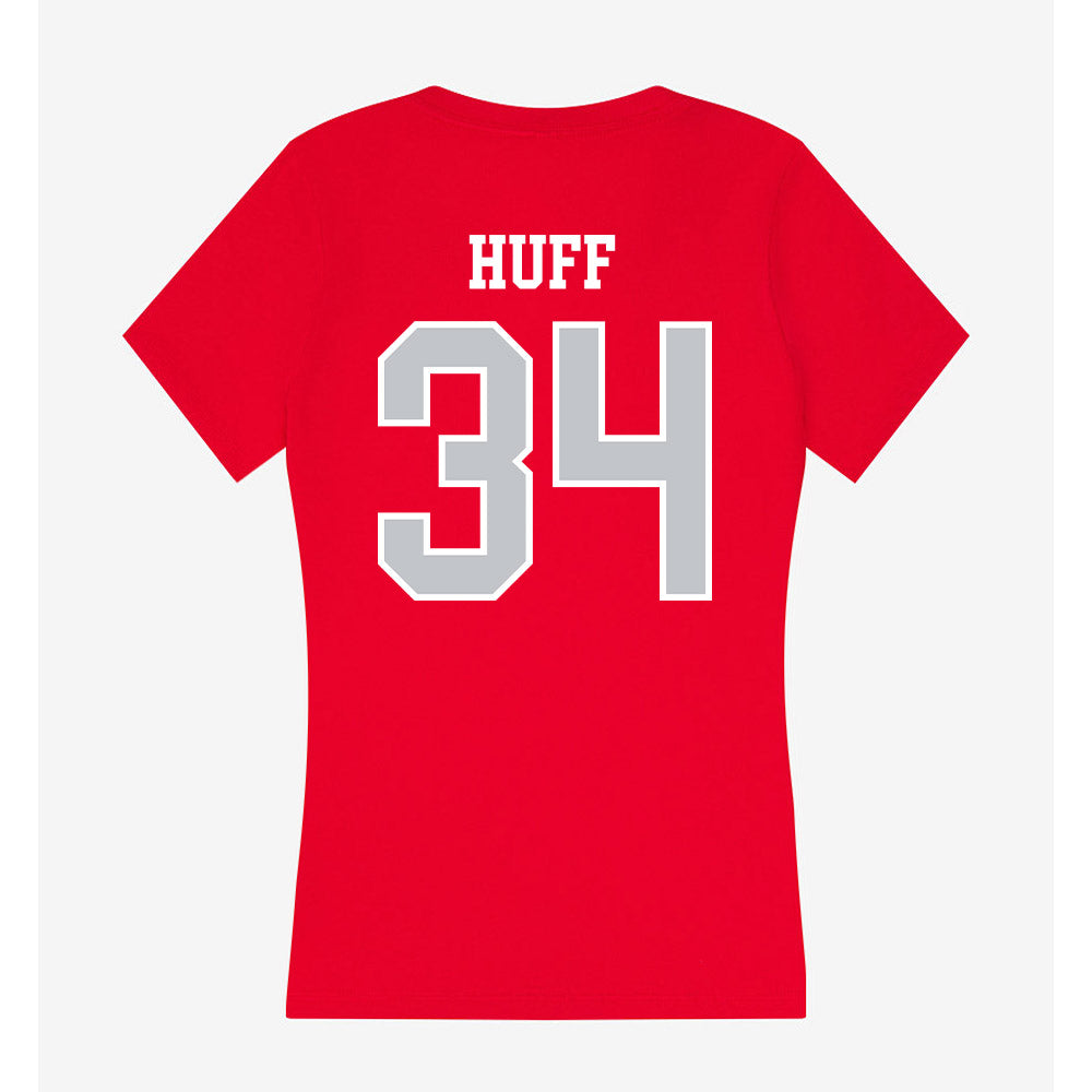 Gonzaga - NCAA Men's Basketball : Braden Huff - Women's V-Neck T-Shirt-1