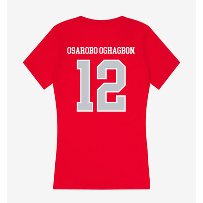 Gonzaga - NCAA Women's Basketball : Christabel Osarobo Oghagbon - Women's V-Neck T-Shirt-1