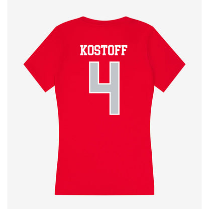 Gonzaga - NCAA Women's Volleyball : Krista Kostoff - Women's V-Neck T-Shirt-1