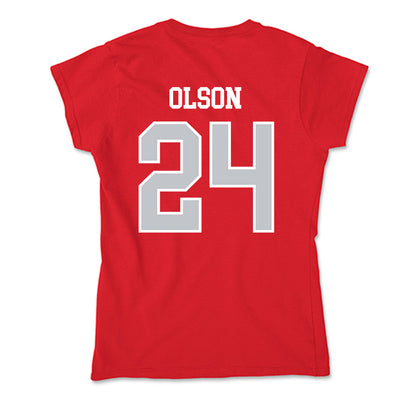 Gonzaga - NCAA Men's Soccer : Morgan Olson - Soft Style Women’s T-Shirt-1