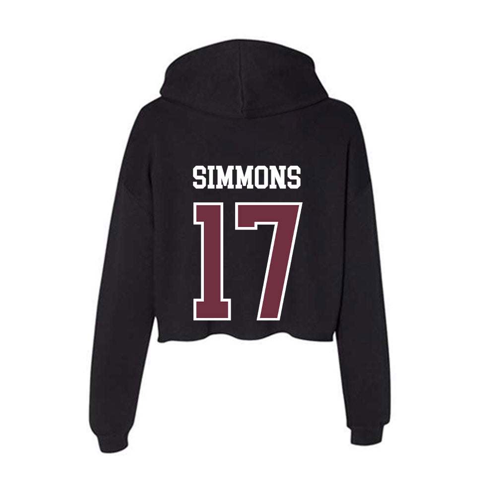 Mississippi State - NCAA Baseball : Stone Simmons - Women's Crop Fleece Hoodie-1
