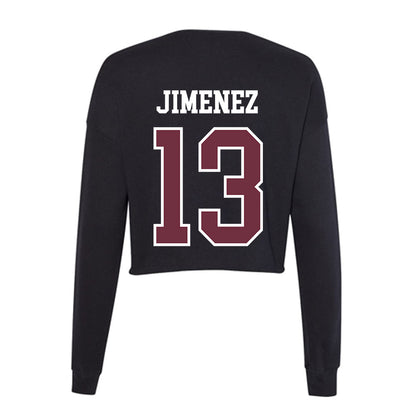 Mississippi State - NCAA Women's Basketball : Rocio Jimenez - Women's Cropped Crew Fleece-1