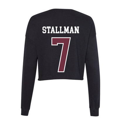 Mississippi State - NCAA Baseball : Reed Stallman - Women's Cropped Crew Fleece-1