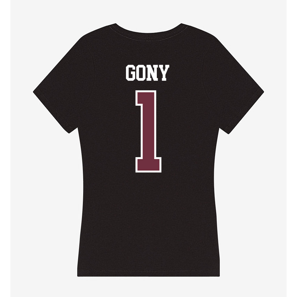 Mississippi State - NCAA Women's Basketball : Nyayongah Gony - Women's V-Neck T-Shirt-1