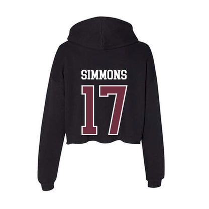 Mississippi State - NCAA Baseball : Stone Simmons - Women's Crop Fleece Hoodie-1