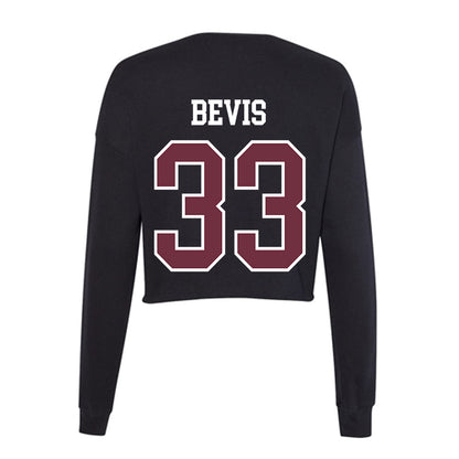 Mississippi State - NCAA Baseball : Blake Bevis - Women's Cropped Crew Fleece-1
