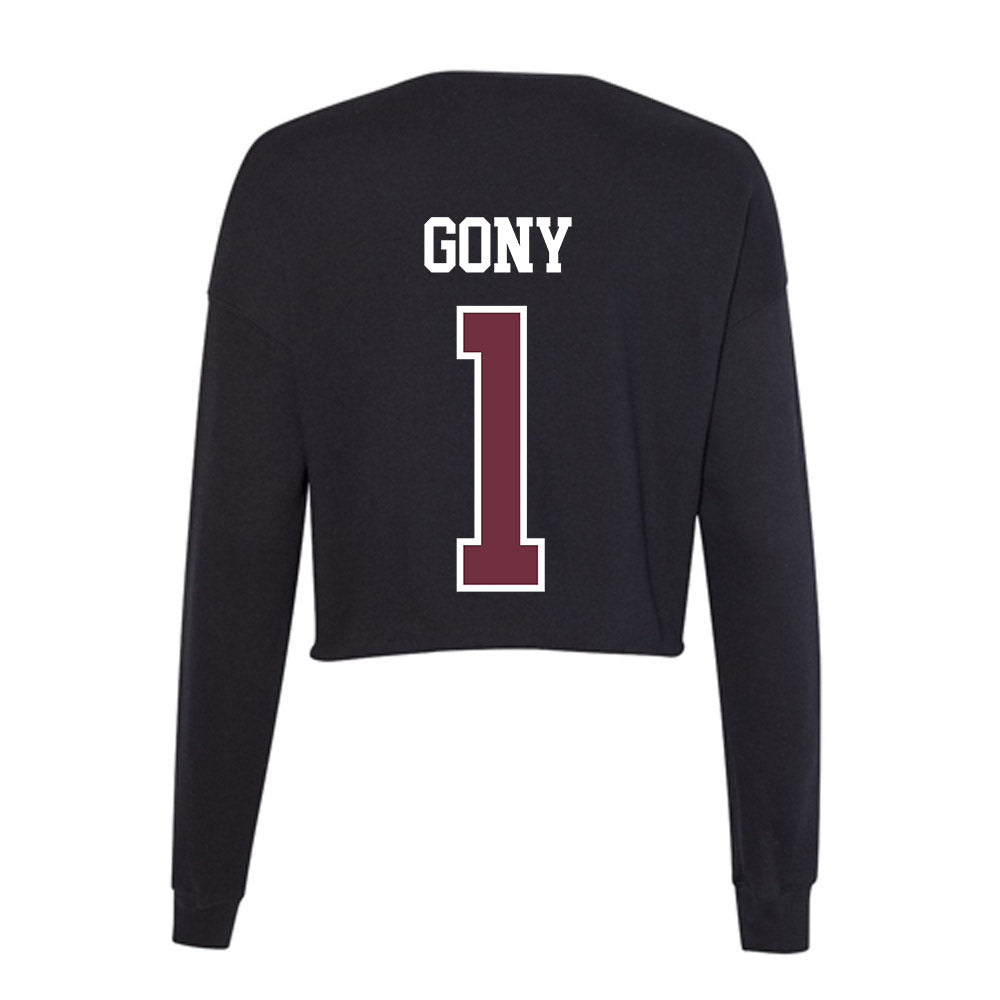 Mississippi State - NCAA Women's Basketball : Nyayongah Gony - Women's Cropped Crew Fleece-1