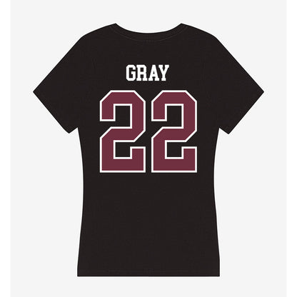 Mississippi State - NCAA Women's Basketball : Nataliyah Gray - Women's V-Neck T-Shirt-1