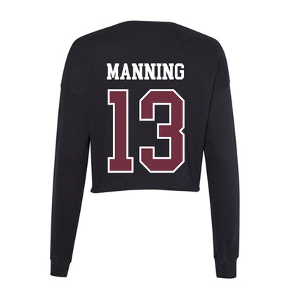 Mississippi State - NCAA Football : Jahron Manning - Women's Cropped Crew Fleece-1