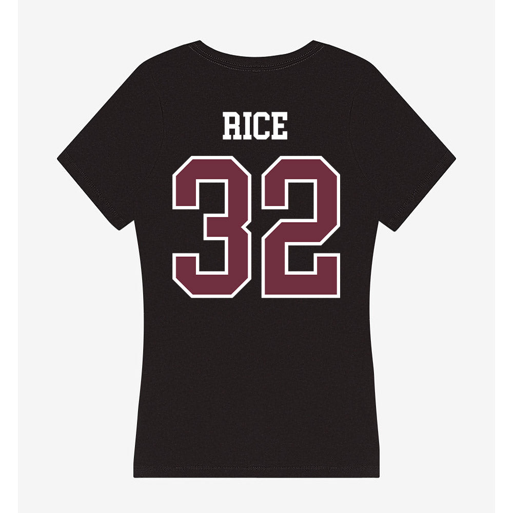 Mississippi State - NCAA Football : AJ Rice - Women's V-Neck T-Shirt-1