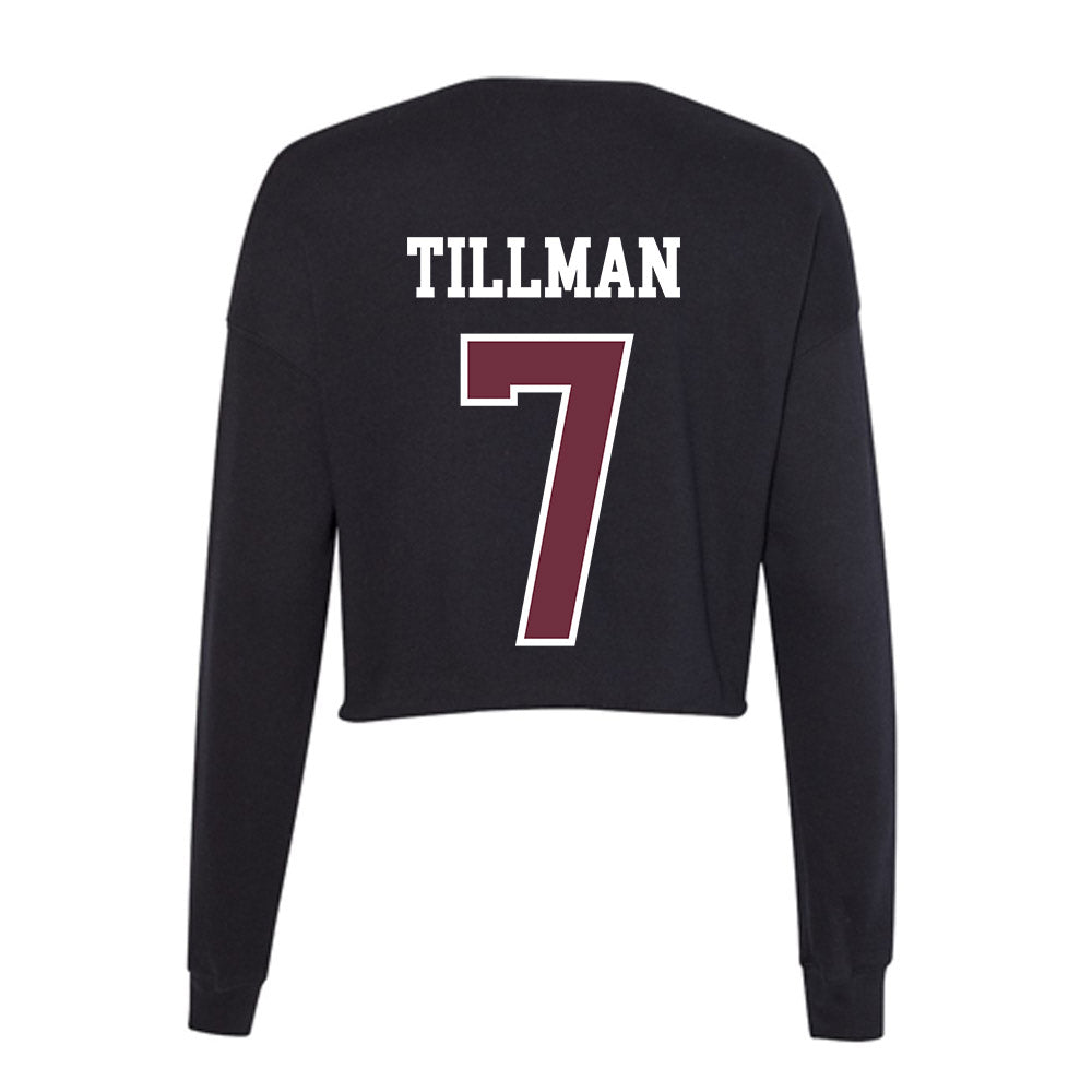 Mississippi State - NCAA Football : Zakari Tillman - Women's Cropped Crew Fleece-1