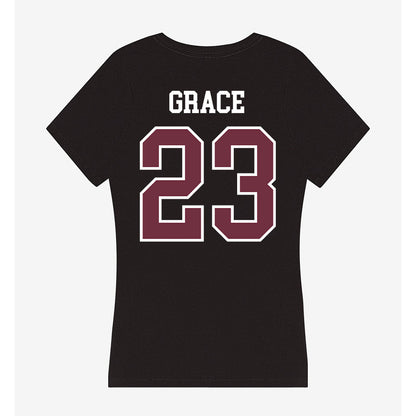 Mississippi State - NCAA Men's Basketball : King Grace - Women's V-Neck T-Shirt-1