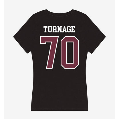 Mississippi State - NCAA Football : Breyden Turnage - Women's V-Neck T-Shirt-1