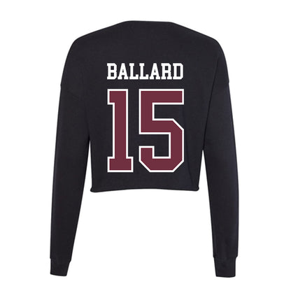 Mississippi State - NCAA Men's Basketball : Quincy Ballard - Women's Cropped Crew Fleece-1