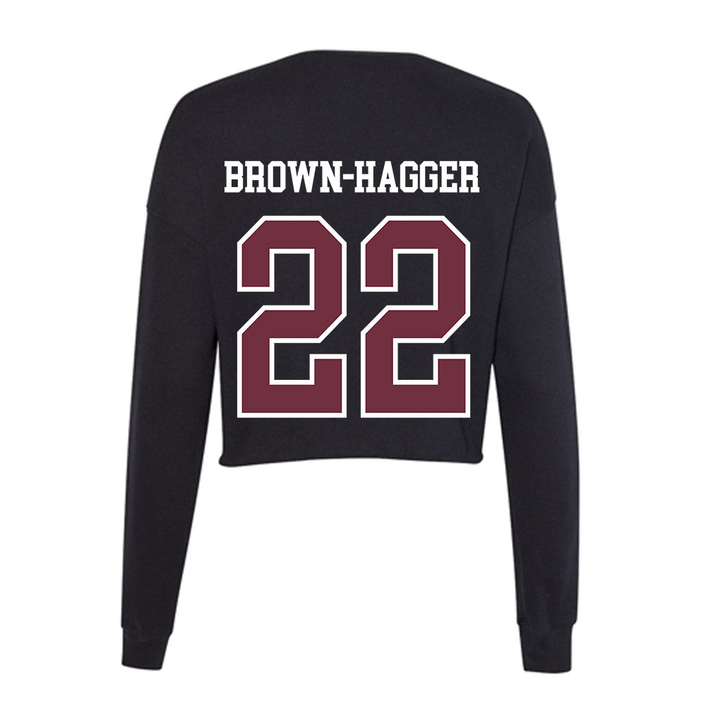 Mississippi State - NCAA Women's Basketball : Jasmine Brown-Hagger - Women's Cropped Crew Fleece-1