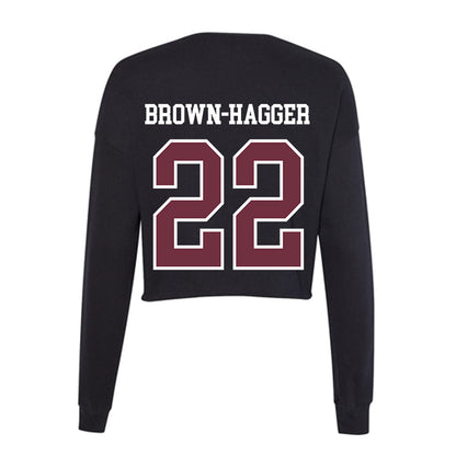 Mississippi State - NCAA Women's Basketball : Jasmine Brown-Hagger - Women's Cropped Crew Fleece-1