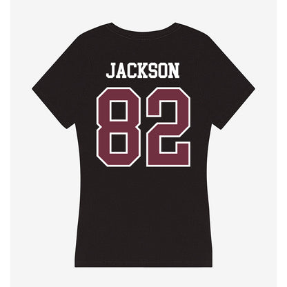 Mississippi State - NCAA Football : Davian Jackson - Women's V-Neck T-Shirt-1