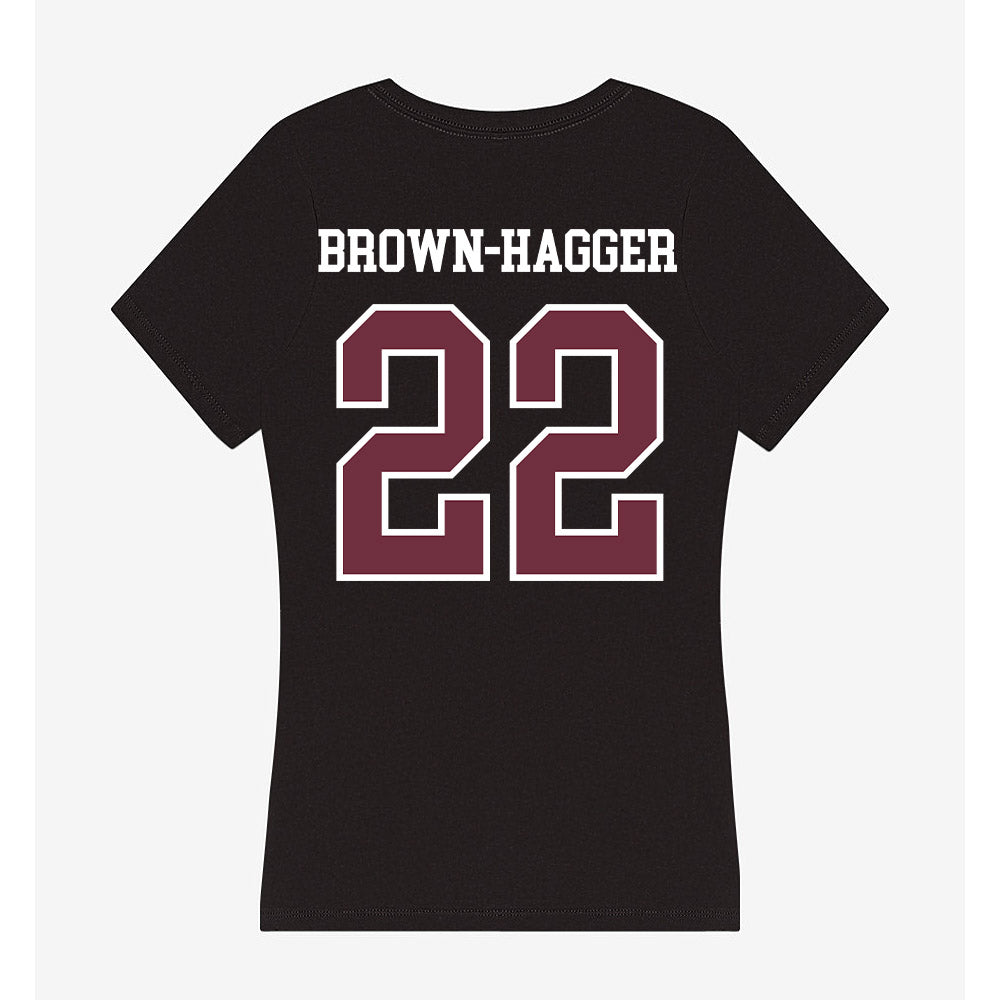 Mississippi State - NCAA Women's Basketball : Jasmine Brown-Hagger - Women's V-Neck T-Shirt-1