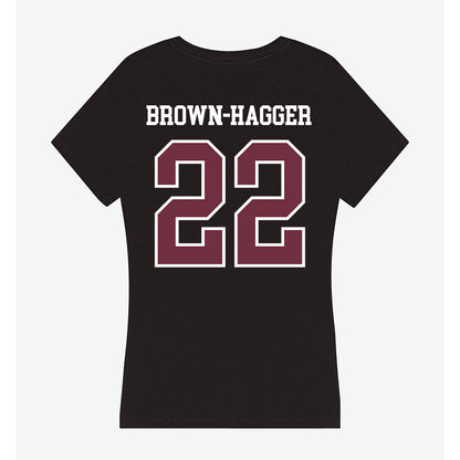 Mississippi State - NCAA Women's Basketball : Jasmine Brown-Hagger - Women's V-Neck T-Shirt-1