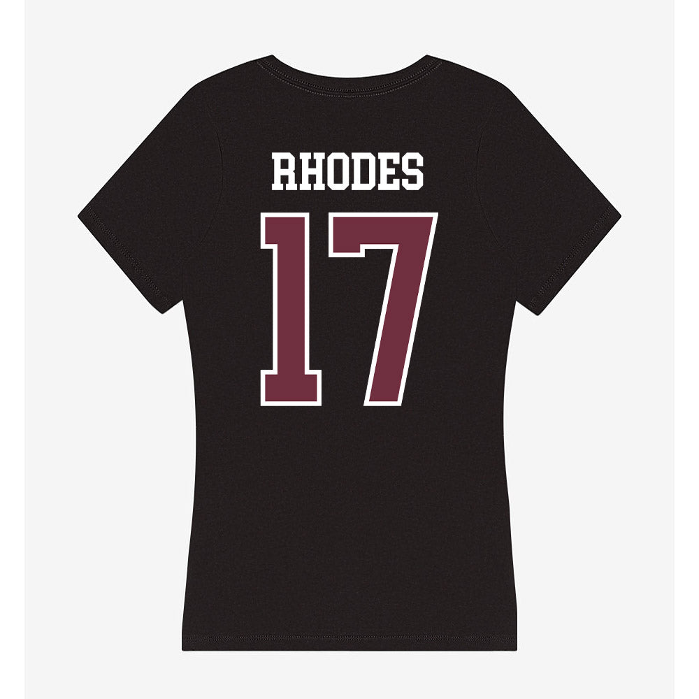 Mississippi State - NCAA Baseball : Parker Rhodes - Women's V-Neck T-Shirt-1