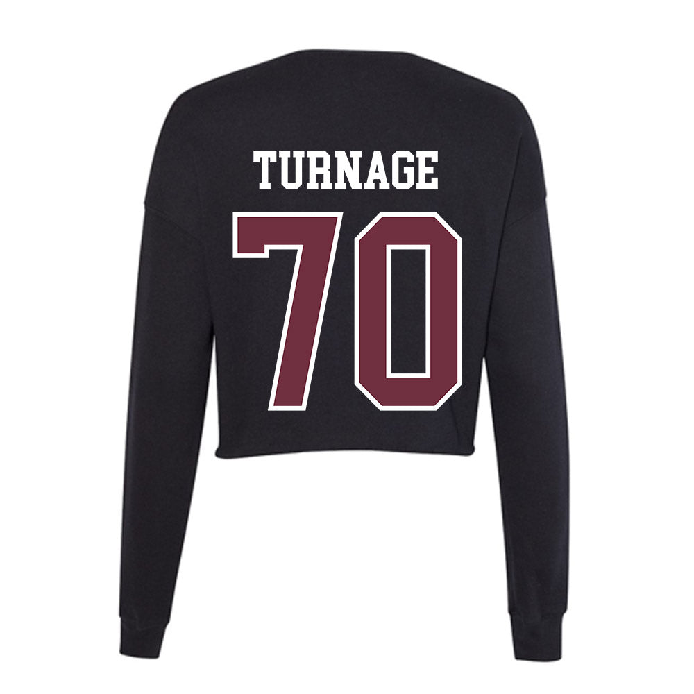 Mississippi State - NCAA Football : Breyden Turnage - Women's Cropped Crew Fleece-1