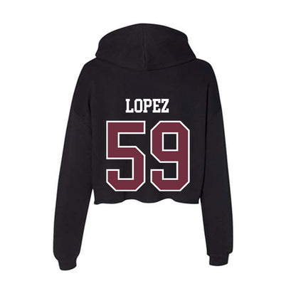 Mississippi State - NCAA Football : Alex Lopez - Women's Crop Fleece Hoodie-1