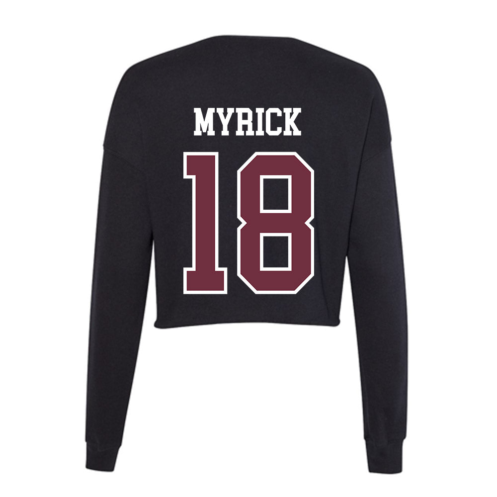 Mississippi State - NCAA Women's Volleyball : Lauren Myrick - Women's Cropped Crew Fleece-1
