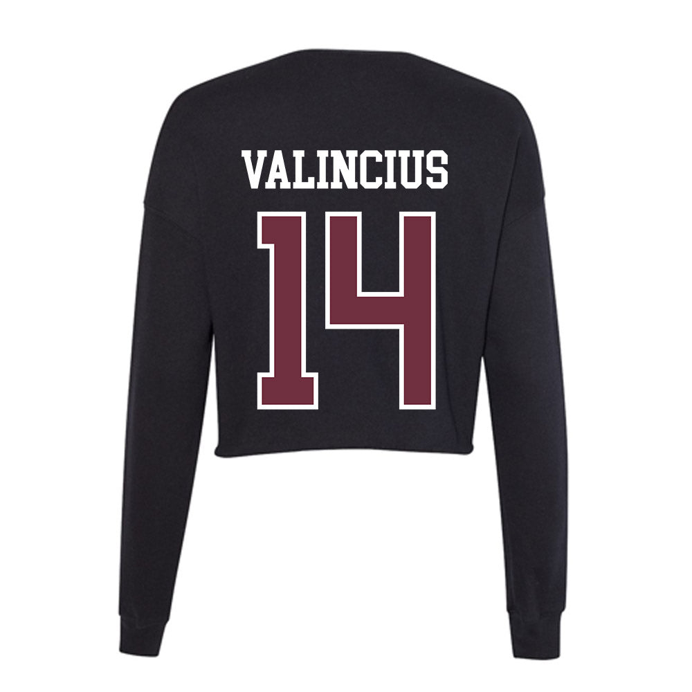 Mississippi State - NCAA Baseball : Vytas Valincius - Women's Cropped Crew Fleece-1