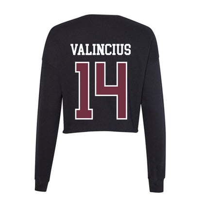 Mississippi State - NCAA Baseball : Vytas Valincius - Women's Cropped Crew Fleece-1