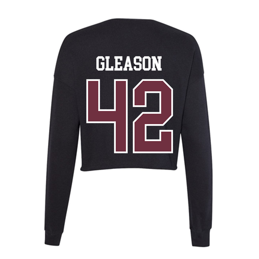 Mississippi State - NCAA Baseball : Jack Gleason - Women's Cropped Crew Fleece-1