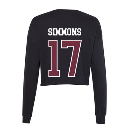 Mississippi State - NCAA Baseball : Stone Simmons - Women's Cropped Crew Fleece-1